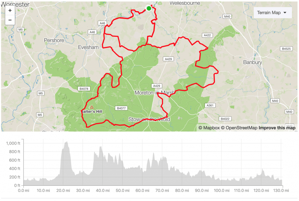 I've booked an epic 130.9 miles sportive